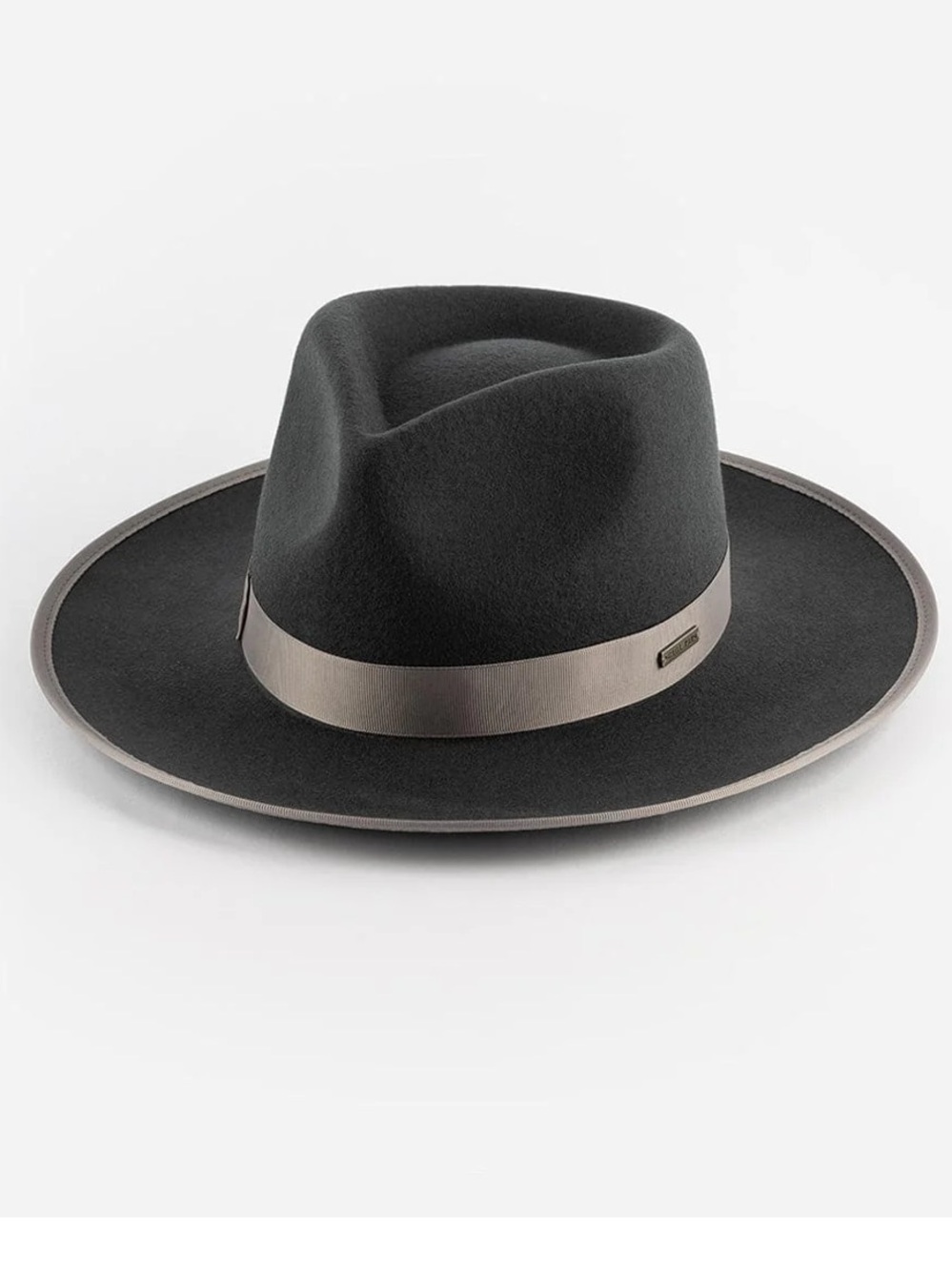 Gigi Pip Monroe Rancher Fedora Hat in Dark Gray Size 61